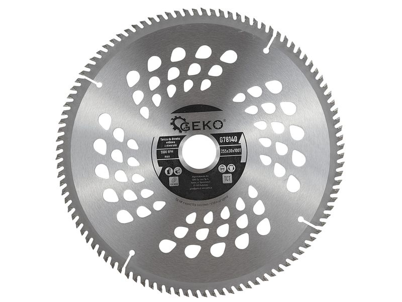 PIŁA TARCZA WIDIOWA DO CIĘCIA DREWNA 255x30 100 ZĘBÓW TNĄCYCH G78140 zdjęcie 2