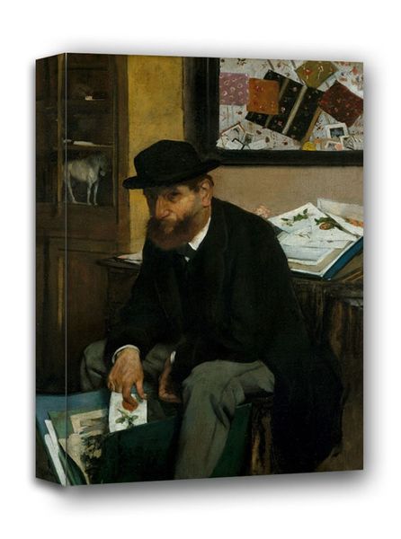 The Collector of Prints, Edgar Degas - obraz na płótnie 60x90 cm zdjęcie 1