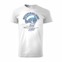 Koszulka dla motoparalotniarza moto paralotniarz z motoparalotnią motoparalotnia męska biała REGULAR L