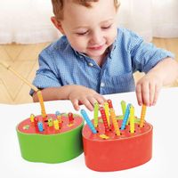 Złap Robaki Z Truskawki Gra Drewniana