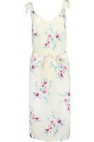 Atmosphere Kremowa Sukienka w Kwiaty, Pasek - 40 / L