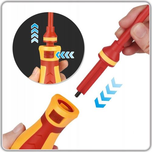 Wkrętaki śrubokręty elektrotechniczne izolowane VDE 1000V CLICK 13cz na Arena.pl