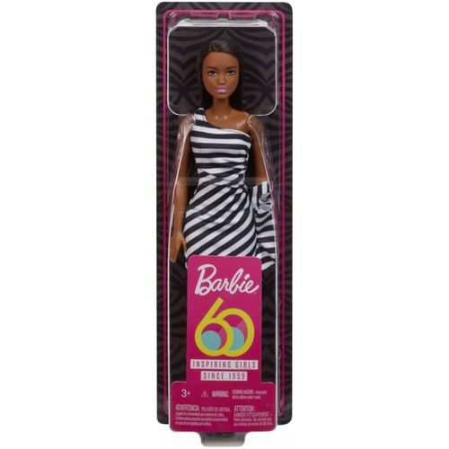 BARBIE Lalka w Sukience w paski na Arena.pl