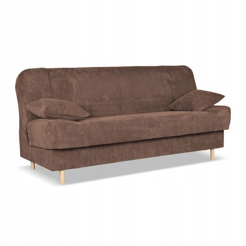 Kanapa sofa Belito rozkładana pojemnik f spania BONELL brązowa sztruks na Arena.pl