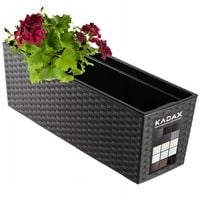 DONICZKA SKRZYNKA BALKONOWA + WKŁAD 19x56cm GRAFIT