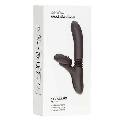 Silicone Vibrator 7 Powerful Modes - Licking,Thrusting And Heating, Black na Arena.pl
