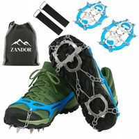 MOCNE RACZKI NAKŁADKI NA BUTY KOLCE ŁAŃCUCHY BŁĘKIT ROZMIAR 36-40 M