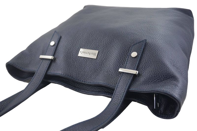 Shopper bag - duża torebka miejska - Granatowa zdjęcie 4