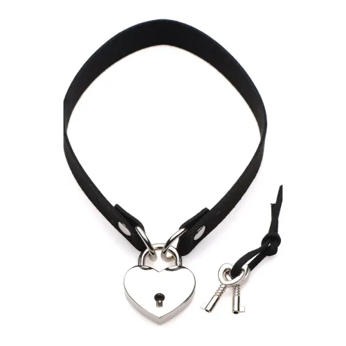 xr brands choker locking heart z zamkiem serce, czarny, regulowany na Arena.pl