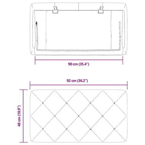 Poduszka na wezgłowie, niebieska, 90 cm, aksamitna na Arena.pl
