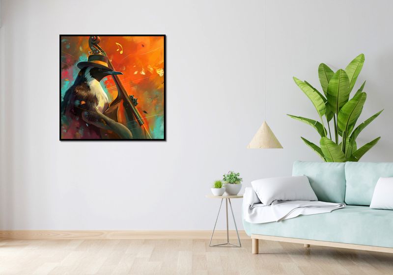 Plakat 90x90cm Pingwinia Nuta zdjęcie 4