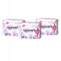 Podpaski dzienne bawełniane bez chloru Queens zestaw 3 opakowań
