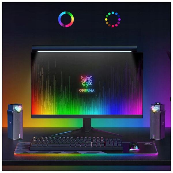 ONIKUMA L1 GŁOŚNIKI GAMINGOWE DO KOMPUTERA SOUNDBAR USB RGB LED BLUETOOTH zdjęcie 5
