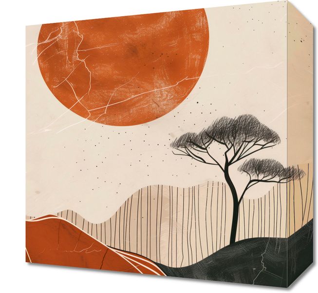 Obraz 30x30cm Afrykański Zachód Słońca zdjęcie 1