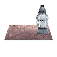 SZKLANA PODSTAWKA POD ZNICZE 40x30cm Złoto 39b