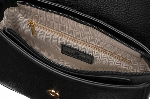 MAŁA TOREBKA DAMSKA LISTONOSZKA PETERSON MODNA MIEJSKA NA MAGNES CZARNA na Arena.pl