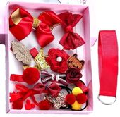 18szt Do włosów Zestaw spinek dla dziewczynki dziecka E18_CZERWONY