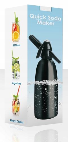 CZARNY SATURATOR DO WODY GAZOWANEJ SYFON DO WODY SODOWEJ +10 naboi na Arena.pl