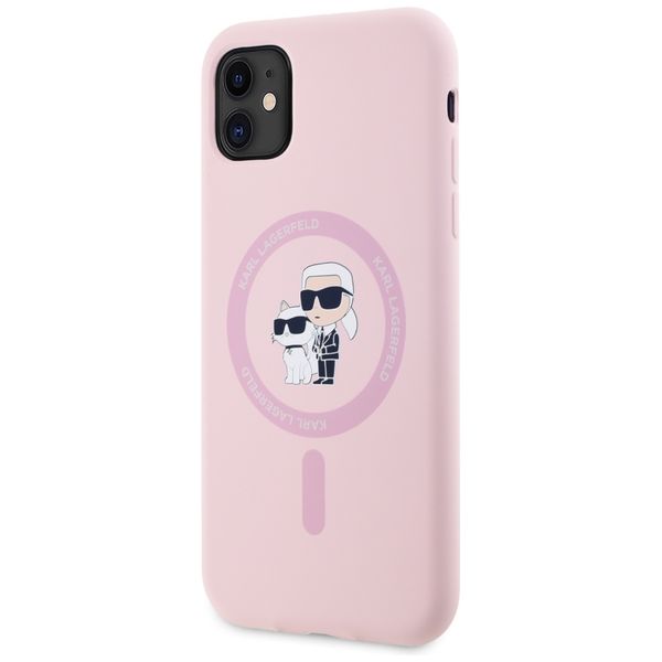Etui Karl Lagerfeld do iPhone 11, Różowy, MagSafe zdjęcie 2