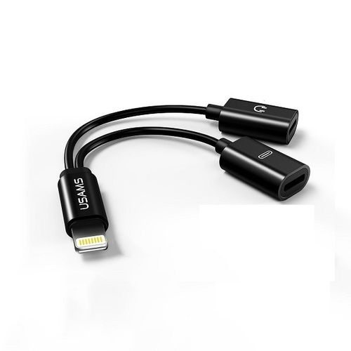 USAMS Adapter 2w1 Lightning czarny na Arena.pl