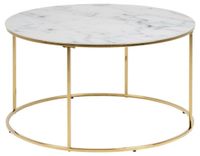 Stolik kawowy Bolton okrągły marmur/złoty