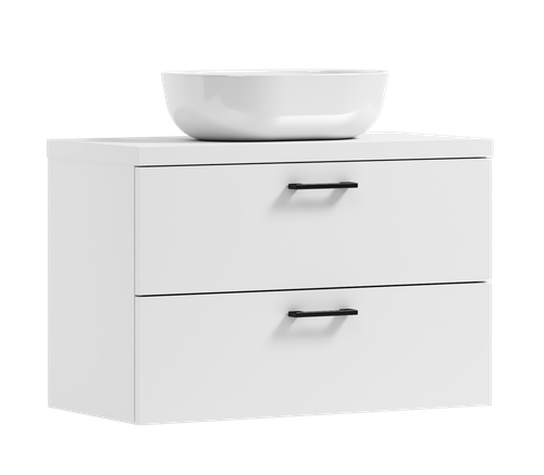 Szafka łazienkowa wisząca LUNA 80 biały z umywalką Blanco (W2) na Arena.pl
