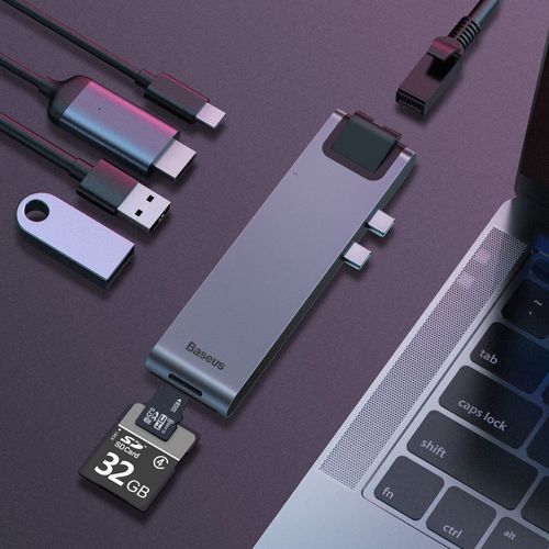 BASEUS L0G ADAPTER TYPE-C TO MULTI PORT 7IN1 GREY na Arena.pl
