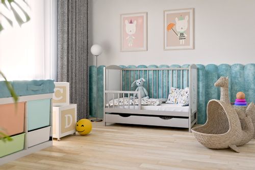 Łóżeczko szuflada BAJKA SZARA TAPCZANIK na Arena.pl