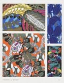 Plakat 50x65cm Kwiaty Art Deco v.1, Bénédictus Vintage do Salonu