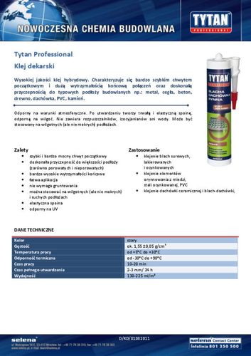 KLEJ DEKARSKI TYTAN 290ML na Arena.pl