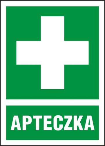 ZIO-1 - ZNAK TABLICA INFORMACYJNA BHP  - APTECZKA na Arena.pl