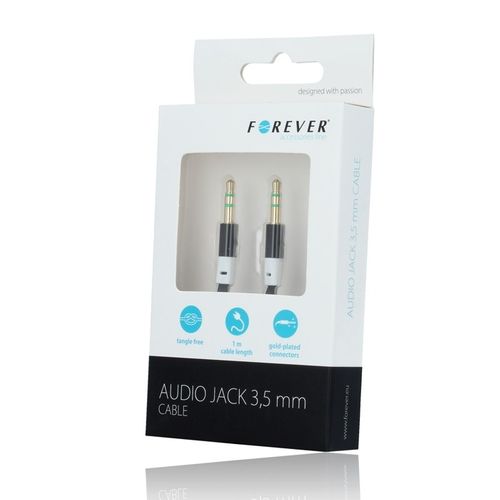 Kabel Forever audio jack 3,5 mm czarny na Arena.pl