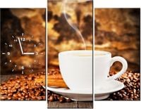 90CM 70 ZEGAR 3 ELEM ZAPACH KAWY SCIENNY DRUK