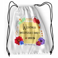 Plecak Urodziny 60 60Te Sportowy Szkolny Worek Z Nadrukiem Ze Zdjęciem