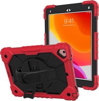 Etui do Samsung Galaxy Tab A7 z Podstawką i Paskiem na Ramię Czerwone