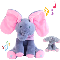 Interaktywny Słoń Akuku Pluszowy Słonik Maskotka Miękki Różowy