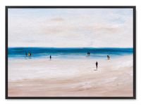 Plakat plaża abstrakcja poziom 61x91 cm w czarnej ramie