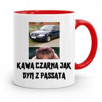 Kubek Czerwony Dla Chłopaka Kawa Jak Dym Z Passata Z Nadrukiem Ze Zdjęciem