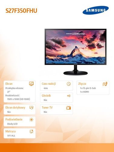 Monitor Samsung 27'' S27F350FHU na Arena.pl