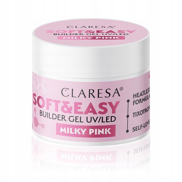 CLARESA SOFT&EASY BUILDER GEL MILKY PINK 90G zdjęcie 2
