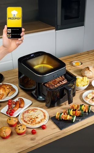 Frytkownica beztłuszczowa 6,5L Air Fryer Yoer 1700W +Duże okno 12 programów na Arena.pl