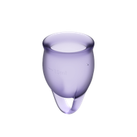 Satisfyer Feel Confident Menstrual Cup Set Lila