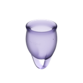 Satisfyer Feel Confident Menstrual Cup Set Lila