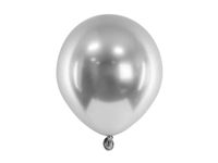 Balony glossy srebrne, 12 cm 3 szt.