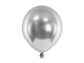 Balony glossy srebrne, 12 cm 3 szt.