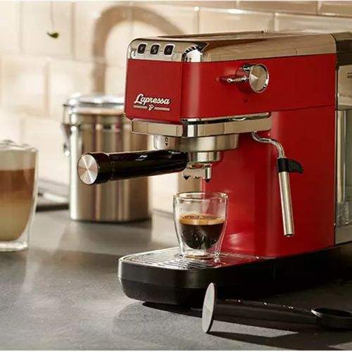 Tchibo Lapressa Ekspres Kolbowy Czerwony Spieniacz na Arena.pl