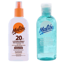 Malibu SPF20 Wodoodporny Spray 200ml + Żel Po Opalaniu 100ml