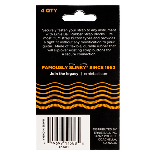 Zabezpieczenie paska Strap Blocks Ernie Ball 5621 4 szt. Pomarańczowe na Arena.pl