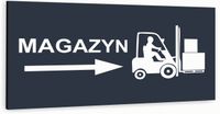 Tabliczka informacyjna ATRACYTOWA aluminiowa MAGAZYN DOWOLNY NAPIS