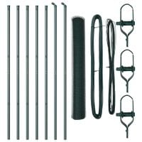 Ogrodzenie z słupkami Zielony 1.4 x 10 m Stal pokryta PCV